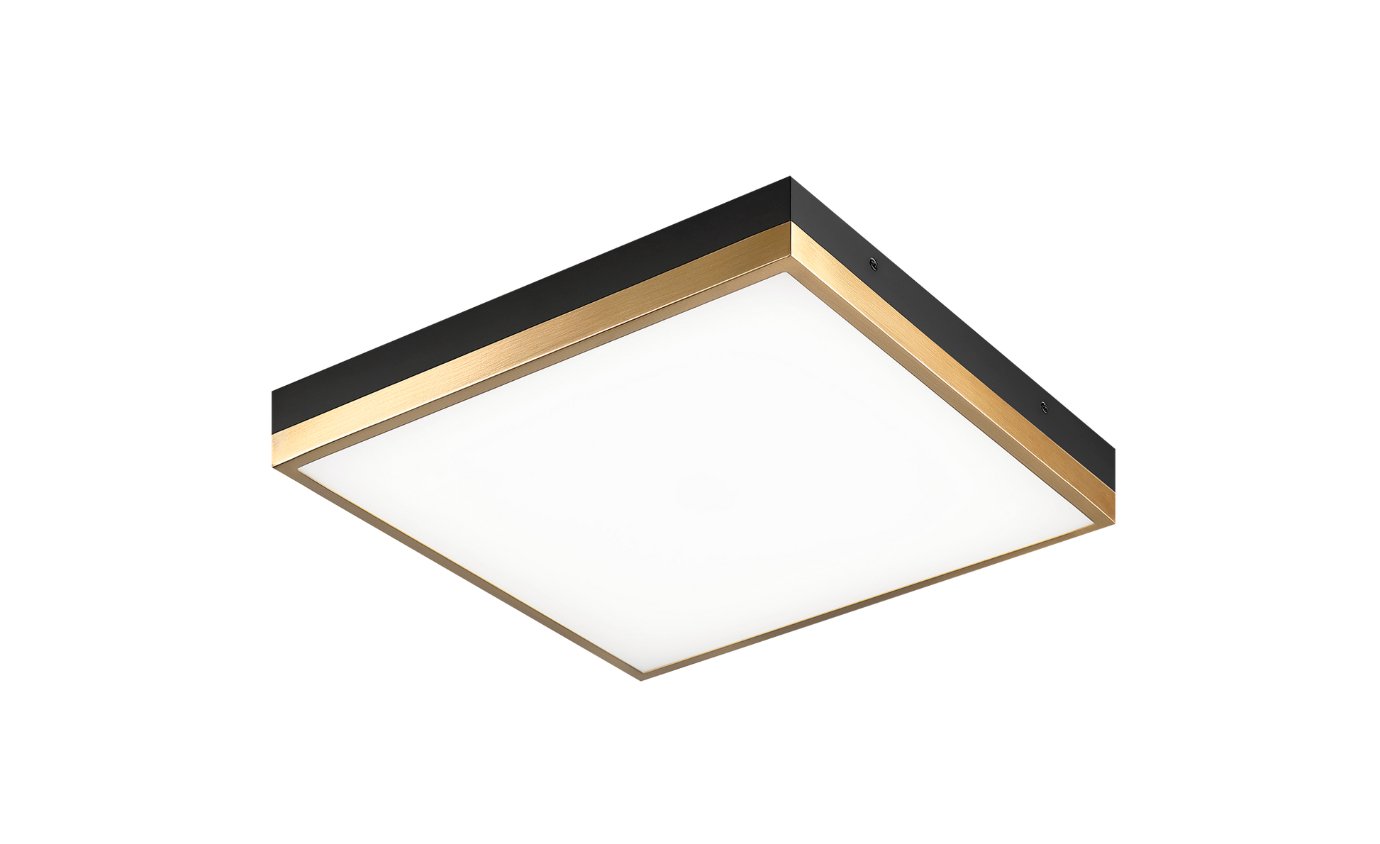A sleek and modern take on the traditional square flush mount.These LED flush mounts are offered with contrasting finish combinations – Black with Aged Gold Brass and White with Aged Gold Brass. Tux is a versatile fixture, suitable for any room.