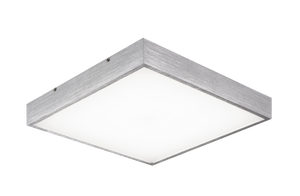 Kashi is a modern series of LED flush mounts.This minimalistic fixture is comprised of a square frame with an inset white acrylic diffuser. Available in 2 sizes and 2 finishes: Aluminum and Oxidized Black.