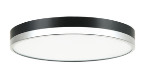 A sleek and contemporary take on the traditional round flush mount. These LED flush mounts are offered with contrasting finish combinations - Black with Chrome and Aged Gold Brass with White. Tone is a versatile fixture, suitable for any room.