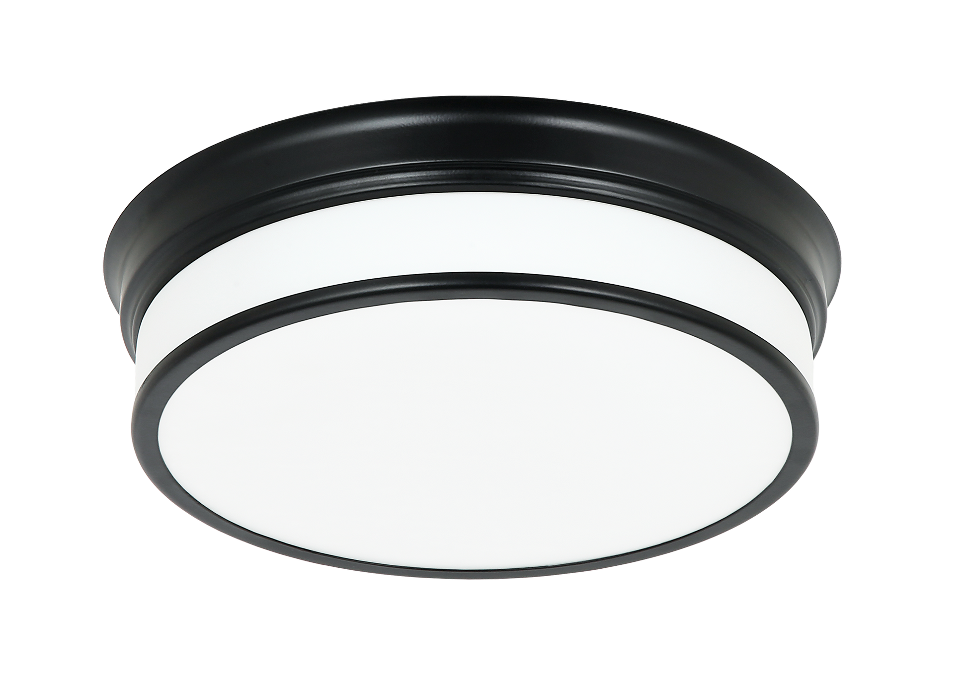 A traditional series of LED flush mounts surrounded by a white glass shade. The Navo series is available in 2 sizes and 2 finishes – Black and Chrome which accent the fixtures for an added touch. A suitable fit for any ceiling.