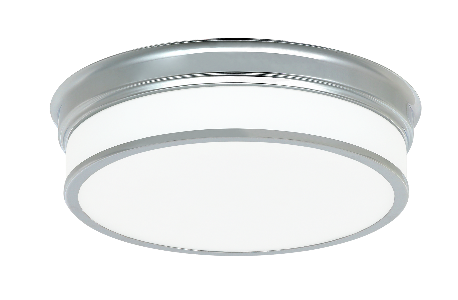 A traditional series of LED flush mounts surrounded by a white glass shade. The Navo series is available in 2 sizes and 2 finishes – Black and Chrome which accent the fixtures for an added touch. A suitable fit for any ceiling.