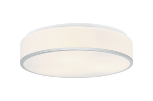 Design inspired by the shape of a drum. Simplicity and timeless style would always come in handy with interior décor. This series offers a white acrylic shade paired with subtle accents of Chrome or Matte Black finish. Available in 2 sizes.