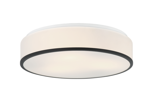 Design inspired by the shape of a drum. Simplicity and timeless style would always come in handy with interior décor. This series offers a white acrylic shade paired with subtle accents of Chrome or Matte Black finish. Available in 2 sizes.
