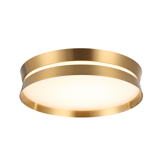With a fresh design that offers both a contemporary or traditional look, the Greyson delivers a LED output at the bottom and middle with a white acrylic diffuser. Fixture comes in Aged Gold Brass and Matte Black.