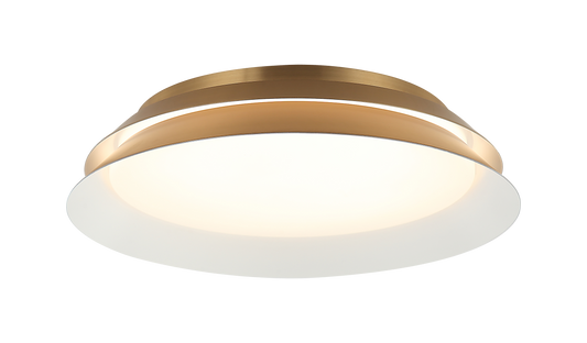 With a unique design and two-tier design that offers both a contemporary or traditional look, the Dahlia delivers a 5CCT LED output at the bottom and middle. Fixture comes in Aged Gold Brass and Matte Black with White interior.