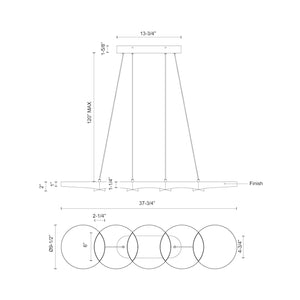Maestro 38-in Linear Pendant