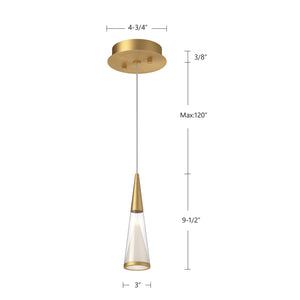 Malabar 3-in Chrome LED Pendant