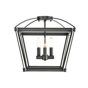 Manor Urban Bronze 4 Lights Semi Flush Mount