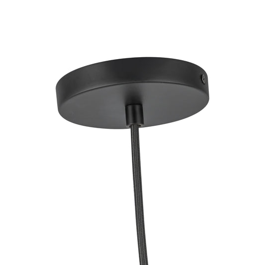 Marco 12-in,196-in Black/Opal Glass Socket Pendant