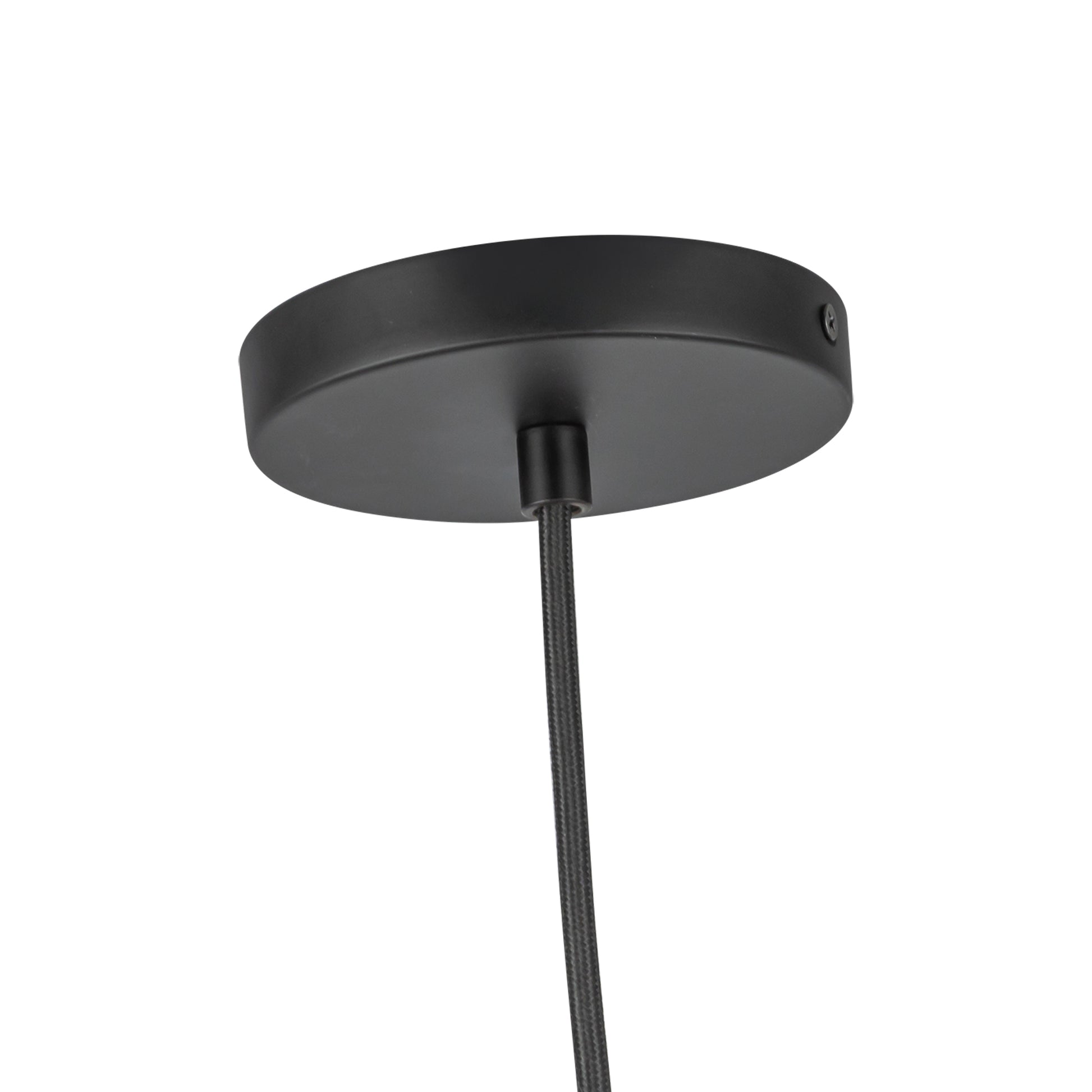 Marco 16-in,196-in Black/Opal Glass Socket Pendant