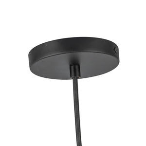 Marco 12-in Black/Opal Glass LED Pendant