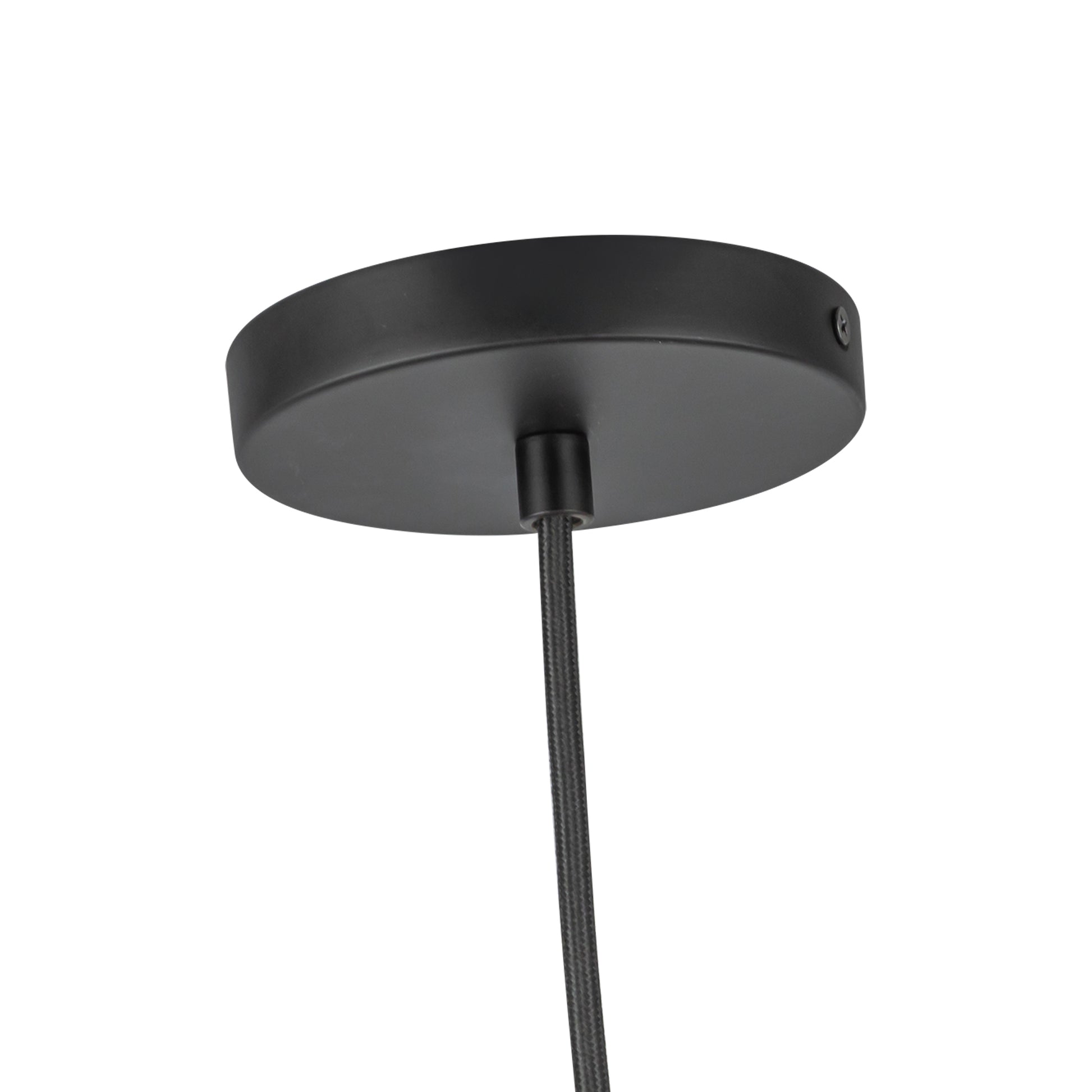 Marco 16-in Black/Opal Glass LED Pendant