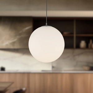 Marco 16-in,196-in Black/Opal Glass LED Pendant