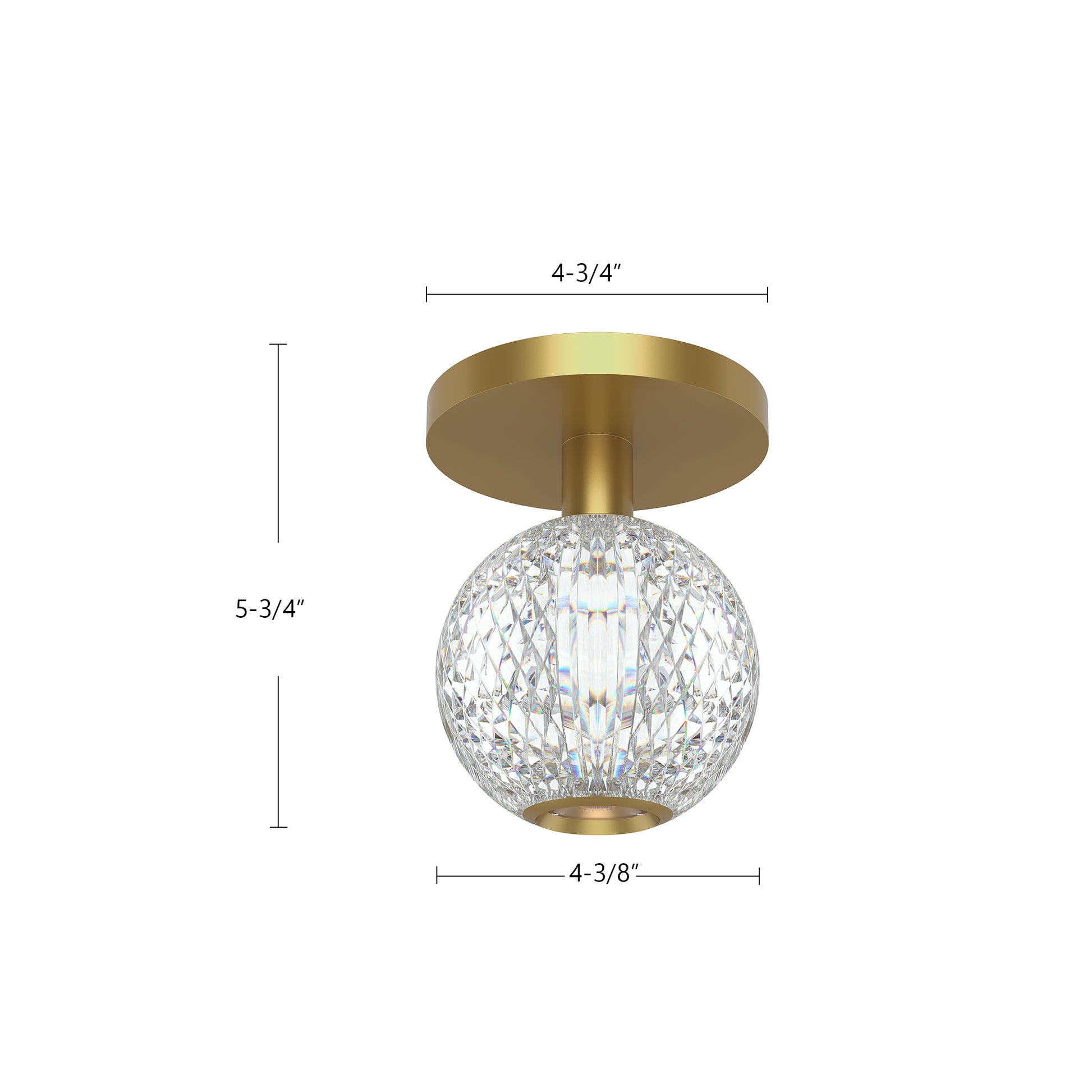 Marni 5-in Flush Mount