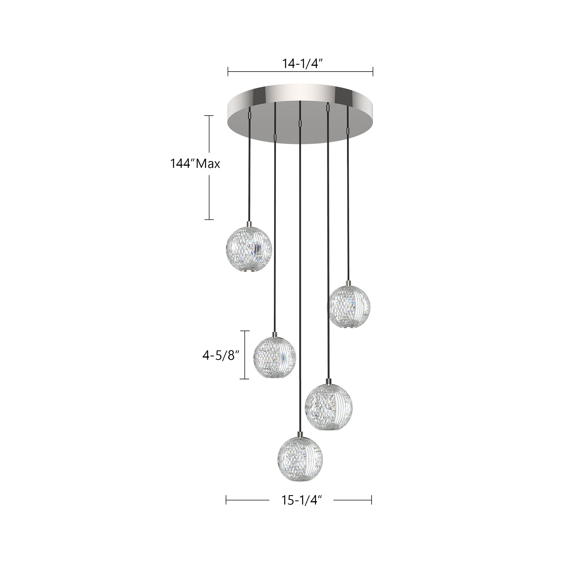 Marni 5 Light Multi Pendant