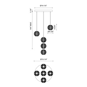 Marni 5 Light Multi Pendant