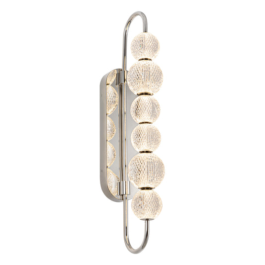 Marni 28-in Polished Nickel LED Wall/Vanity