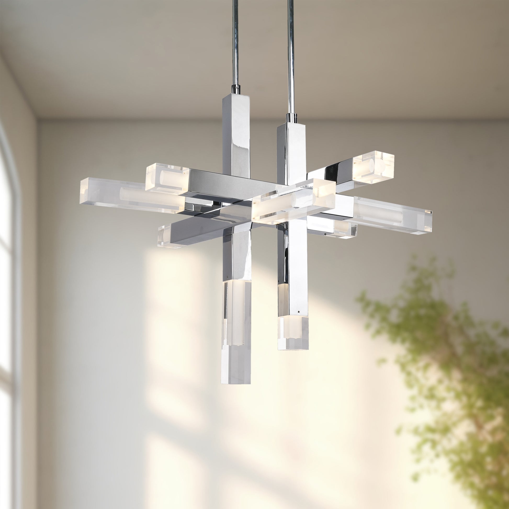 Martelo 30-in Chrome LED Pendant