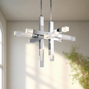 Martelo 30-in Chrome LED Pendant