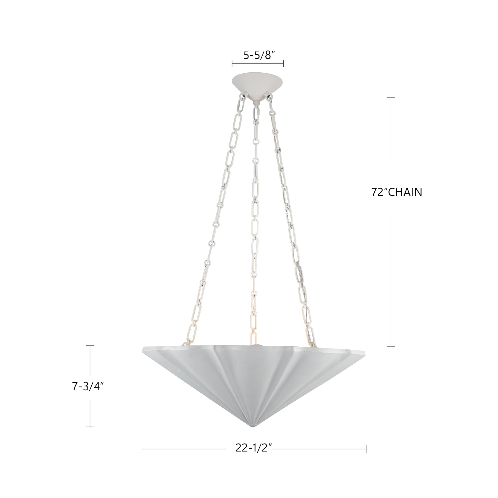 Martine 23-in Antique White 3 Lights Chandeliers