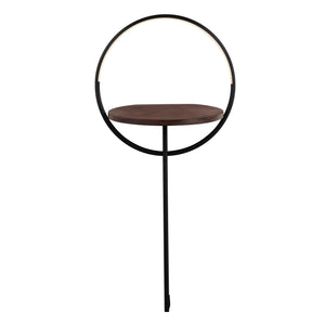 Maya 18-in Black/Walnut LED Floor Lamp