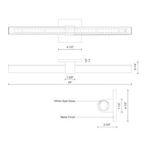 Mendocino 24-in Chrome LED Vanity