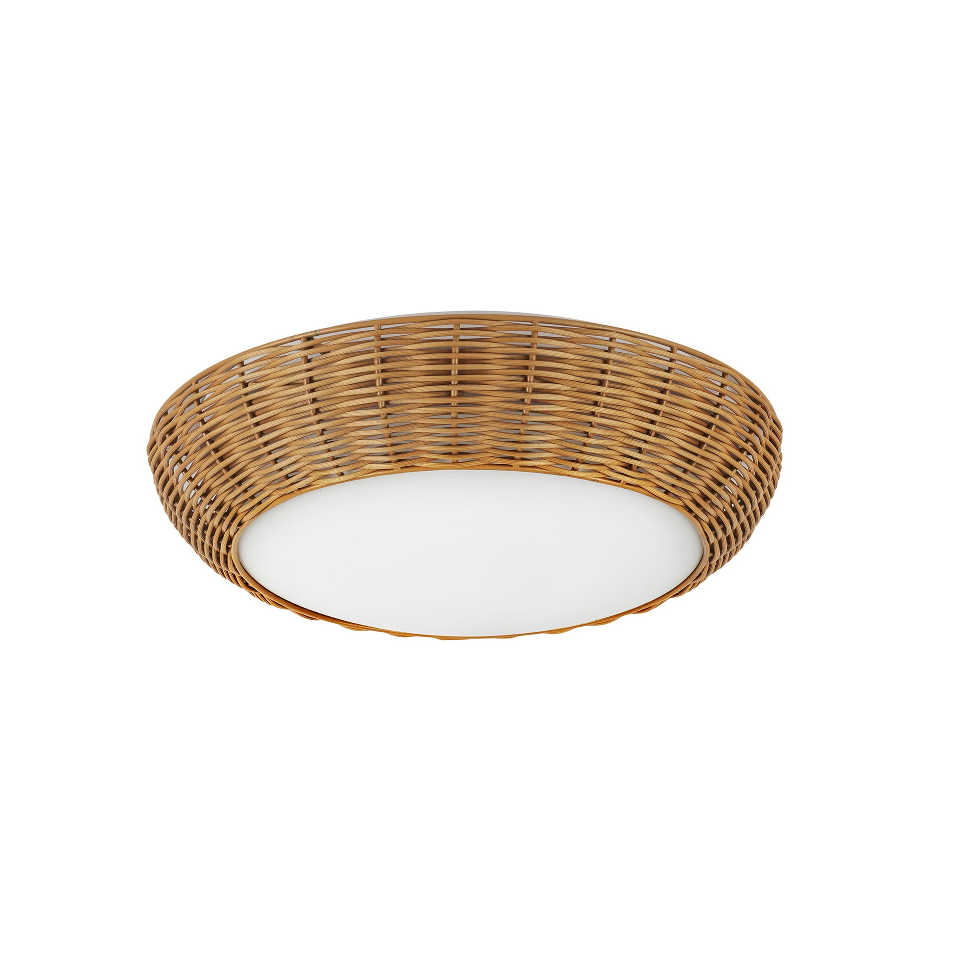 Merida 14-in Rattan Socket Flush Mount