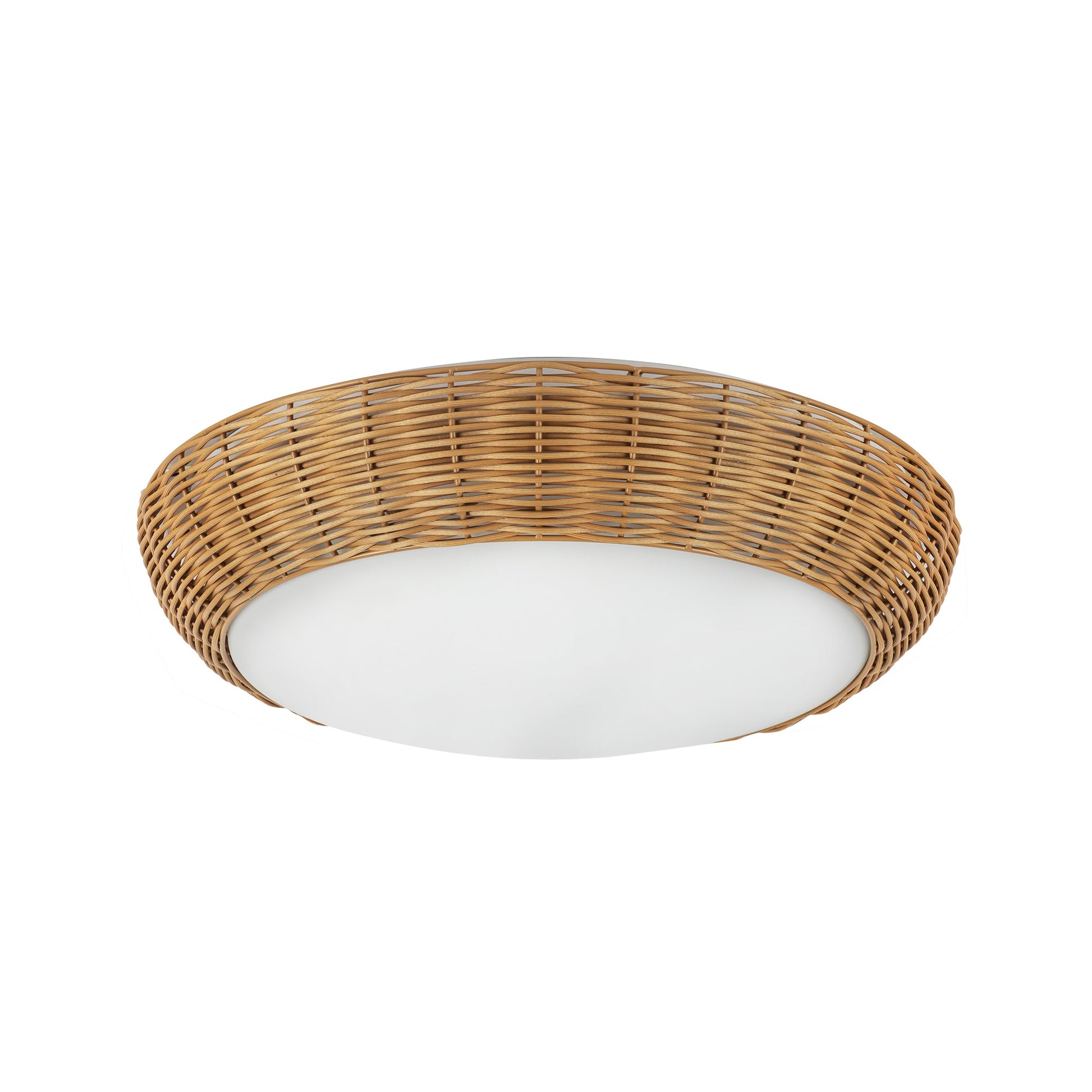 Merida 17-in Rattan Socket Flush Mount