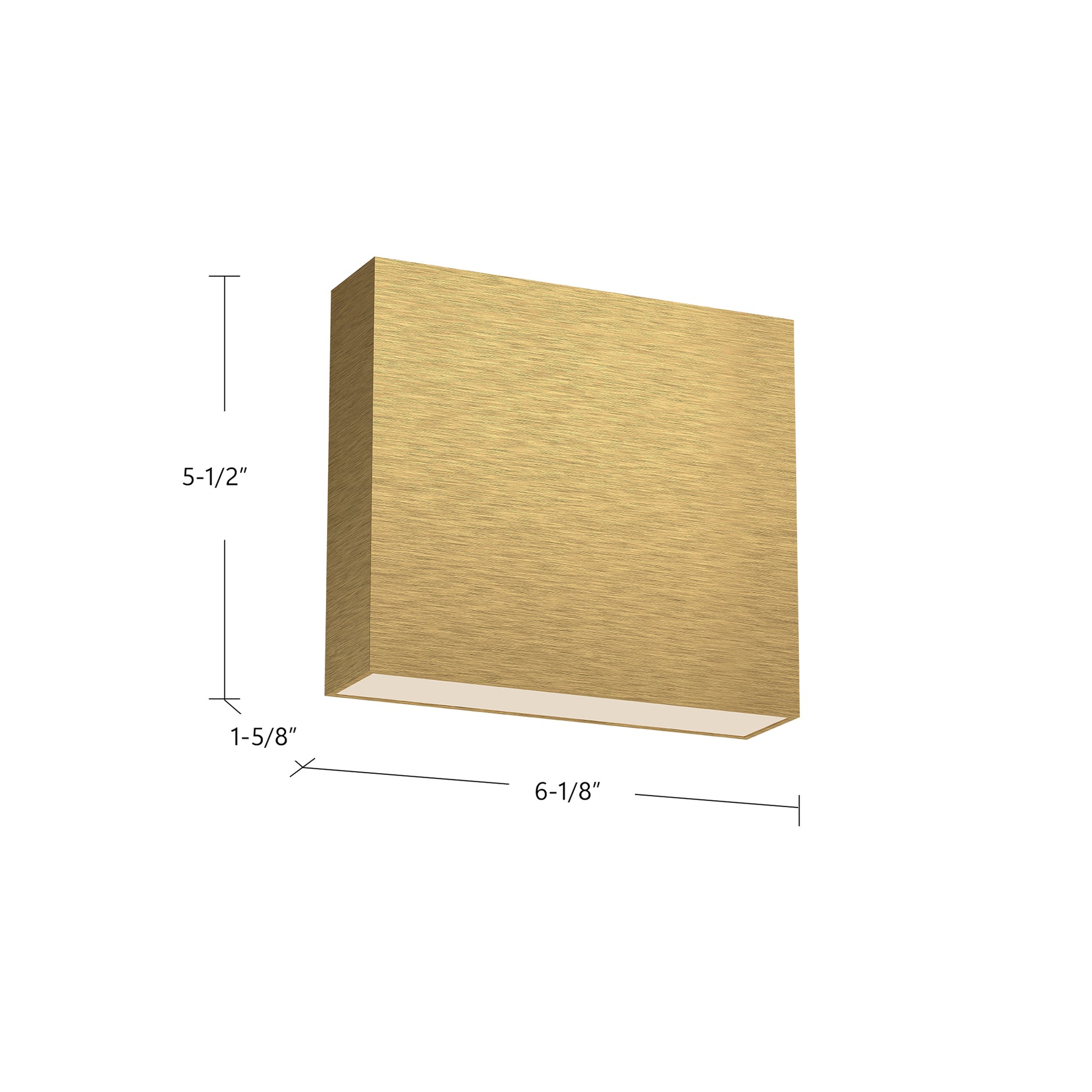 Mica 6-in Brushed Gold LED All terior Wall