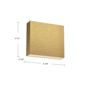 Mica 6-in Brushed Gold LED All terior Wall