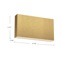 Mica 10-in Brushed Gold LED Wall Sconce