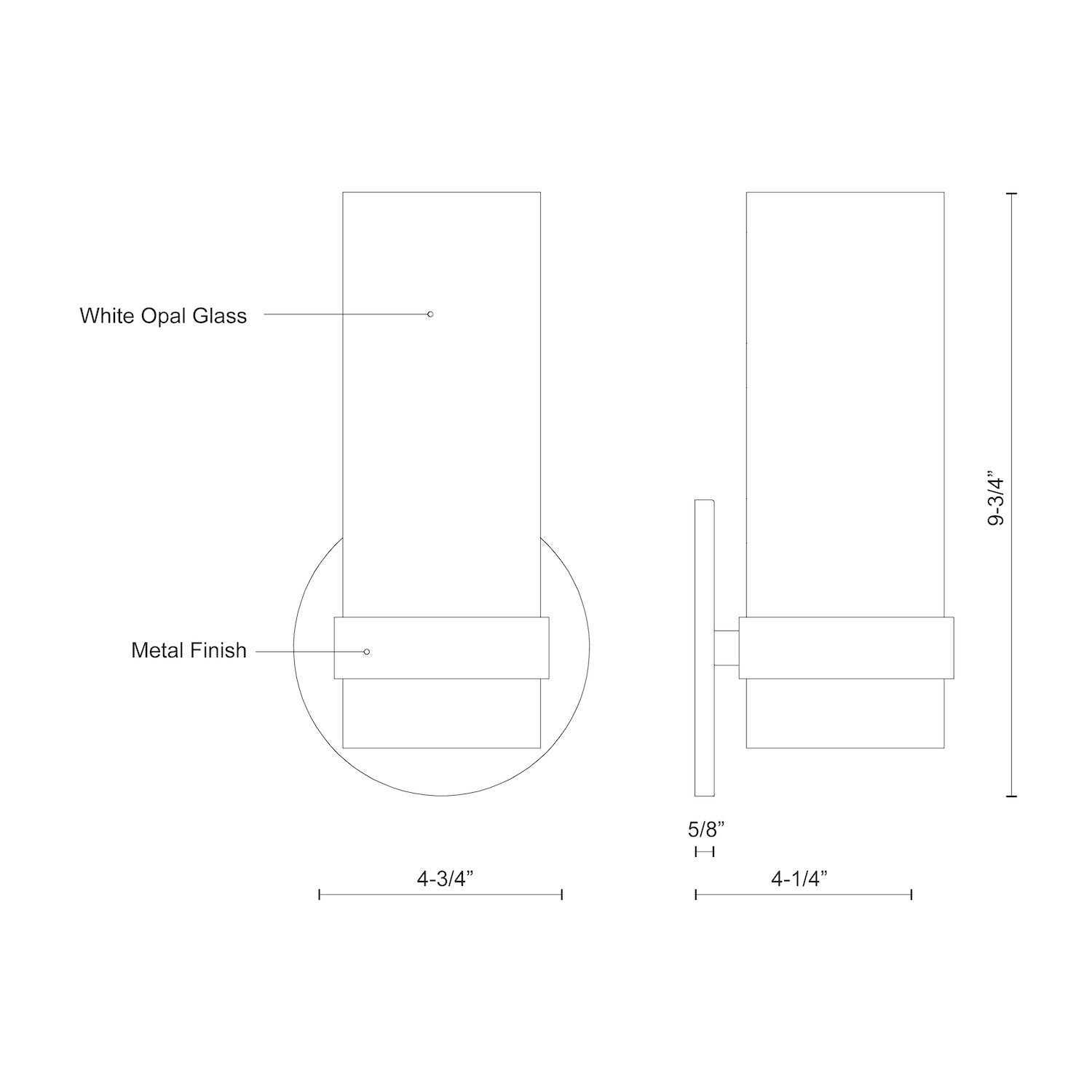 Milano 9-in Brushed Gold LED Wall Sconce