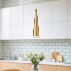 Mina 12-in Brushed Nickel LED Pendant