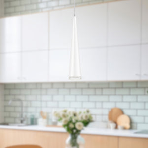 Mina 12-in Brushed Nickel LED Pendant