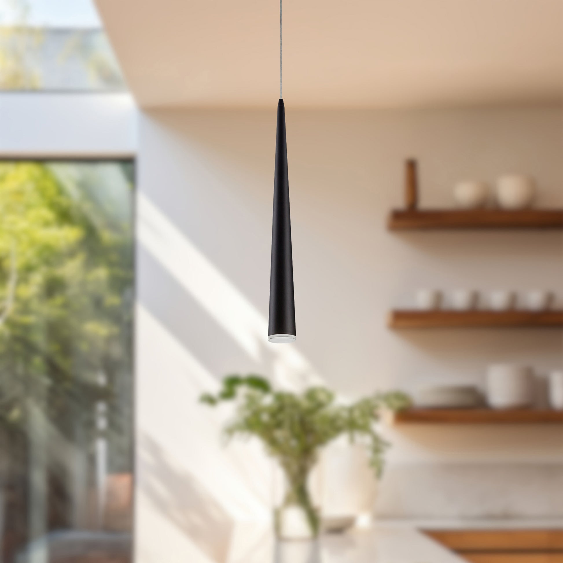 Mina 24-in Brushed Nickel LED Pendant