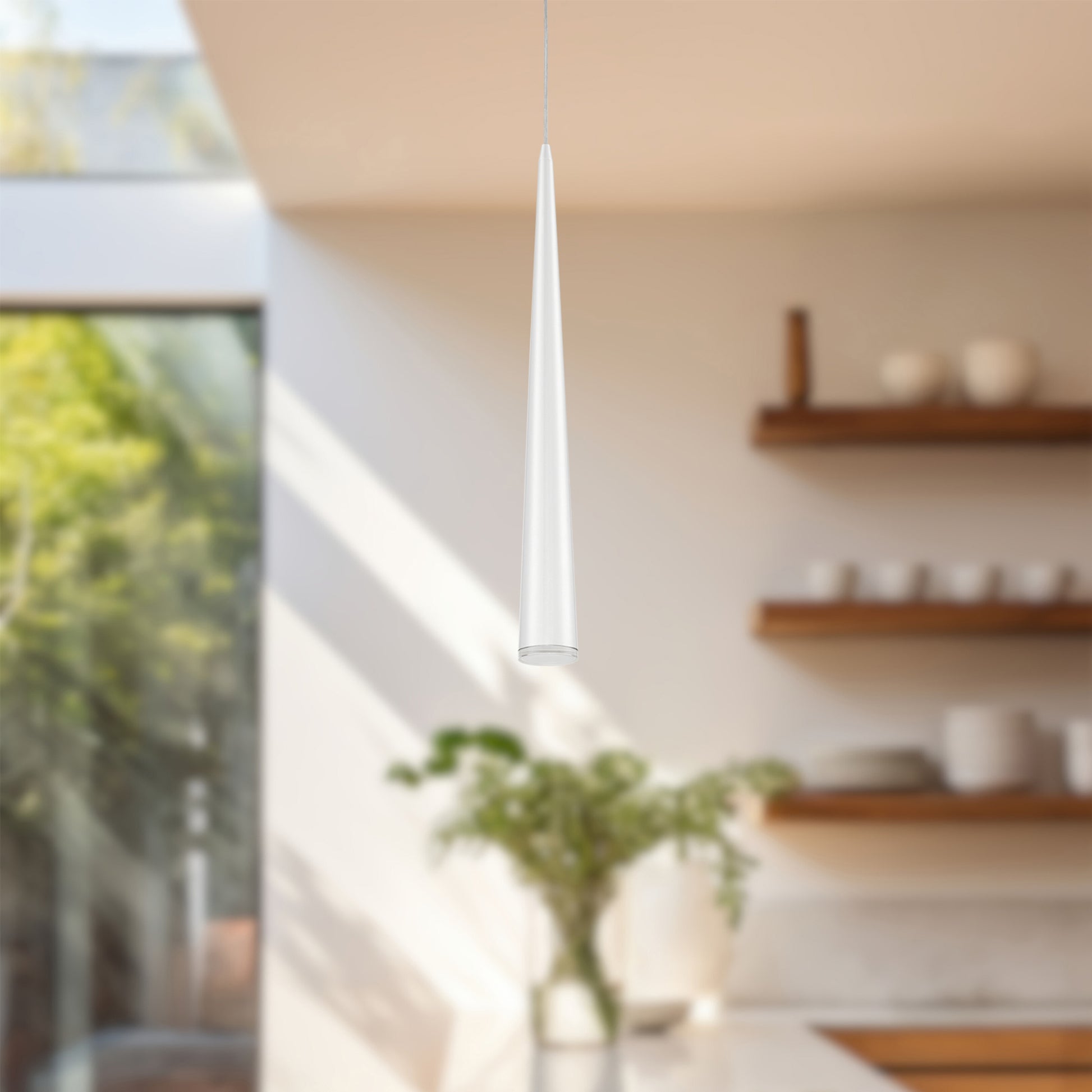 Mina 24-in Brushed Nickel LED Pendant