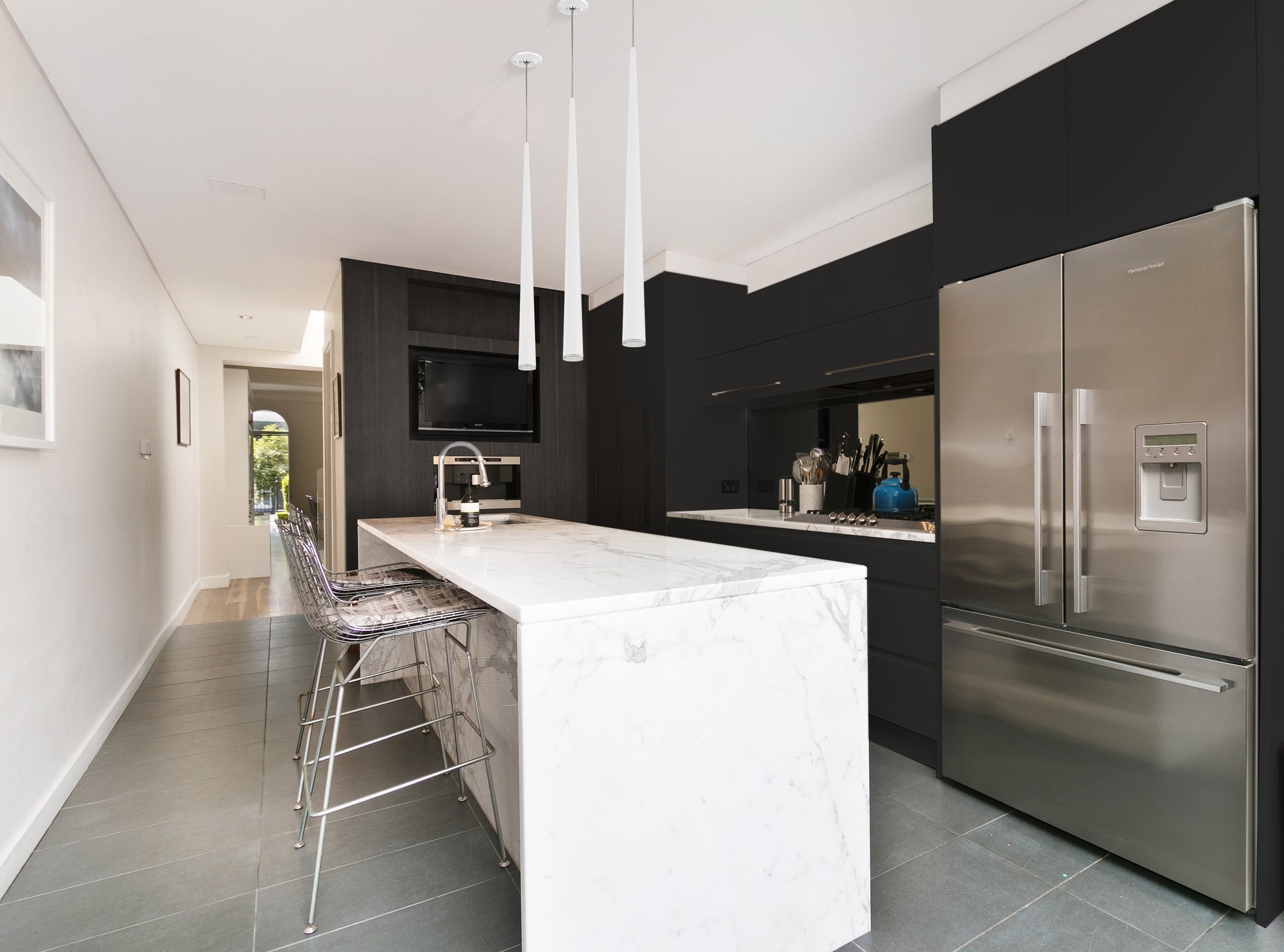 Mina 24-in Brushed Nickel LED Pendant