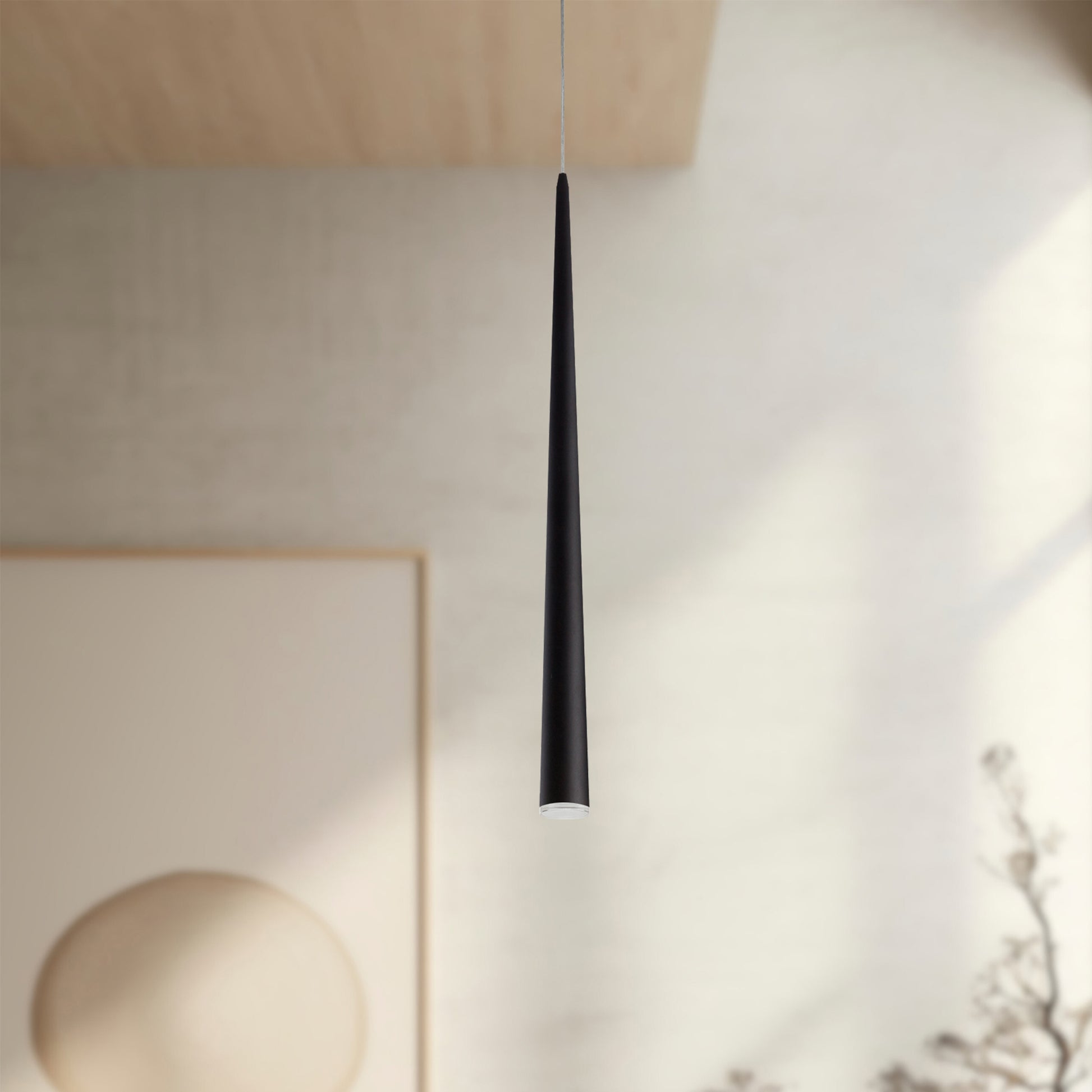 Mina 36-in Brushed Nickel LED Pendant