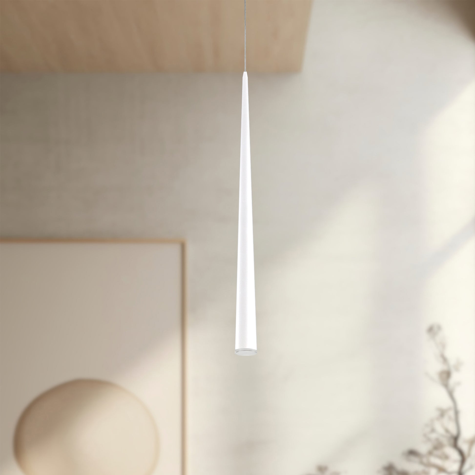 Mina 36-in Brushed Nickel LED Pendant