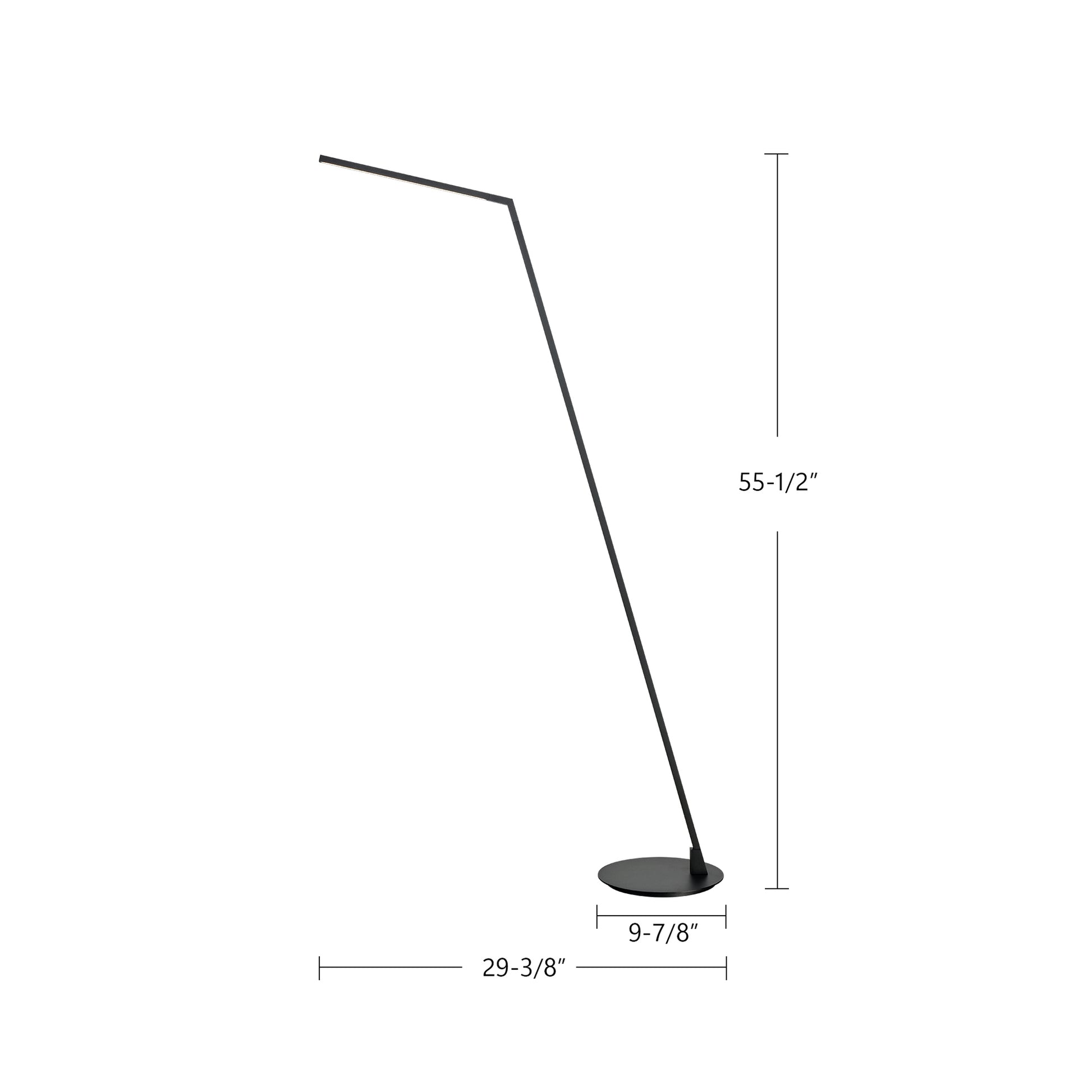 Miter 58-in Brushed Gold LED Floor Lamp