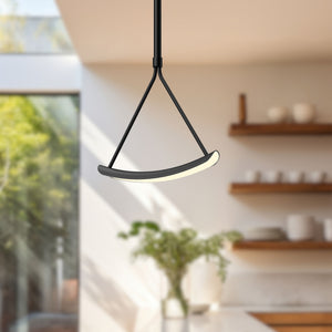 Mobil 11-in Black LED Pendant