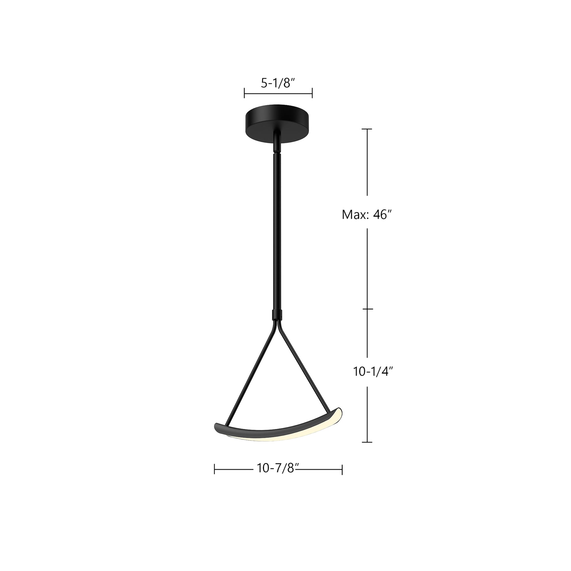 Mobil 11-in Black LED Pendant
