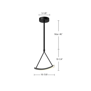 Mobil 11-in Black LED Pendant