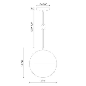 Monae 10-in Black LED Pendant