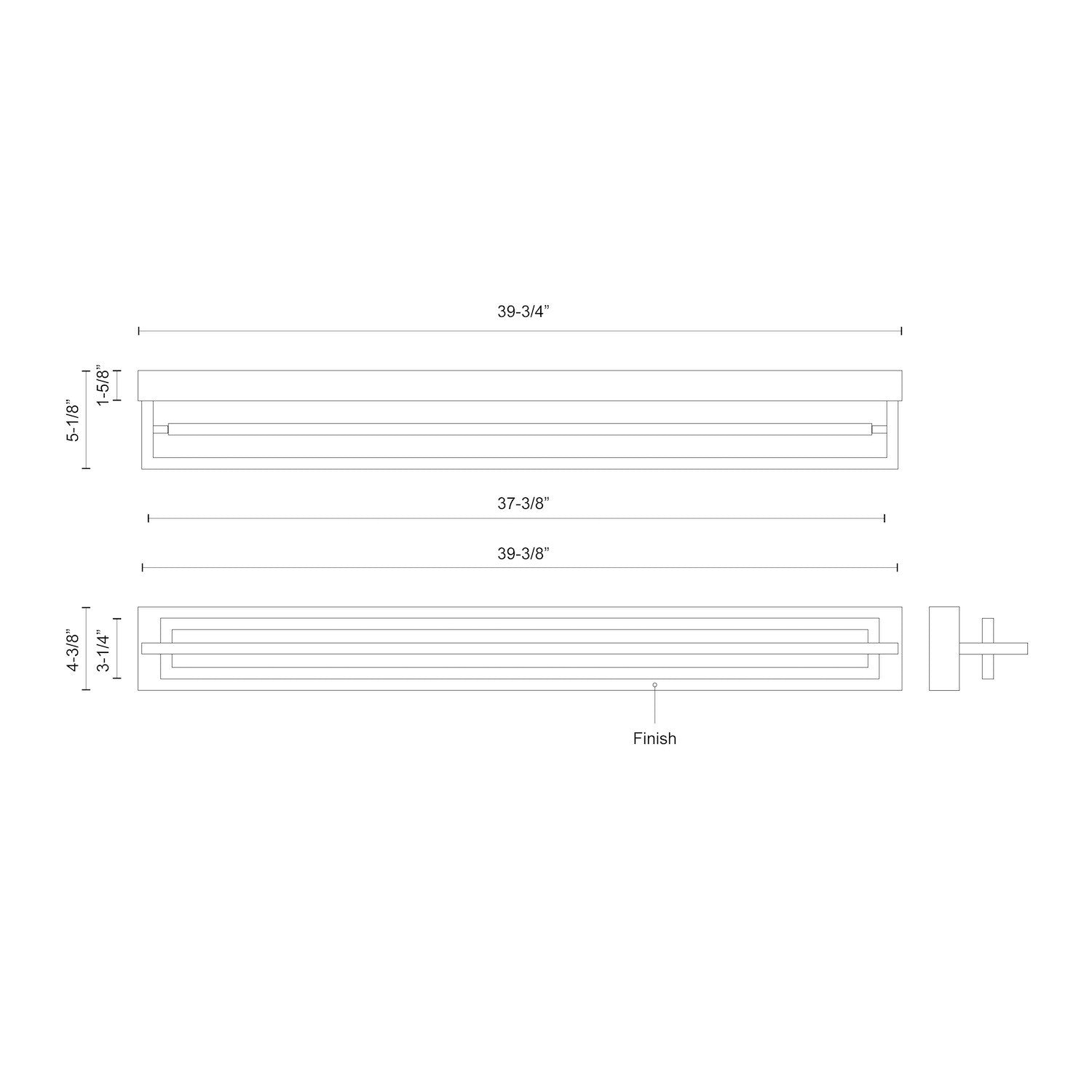 Mondrian Brushed Nickel LED Semi Flush Mount