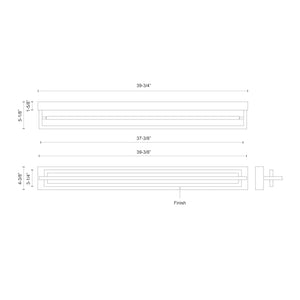 Mondrian Brushed Nickel LED Semi Flush Mount