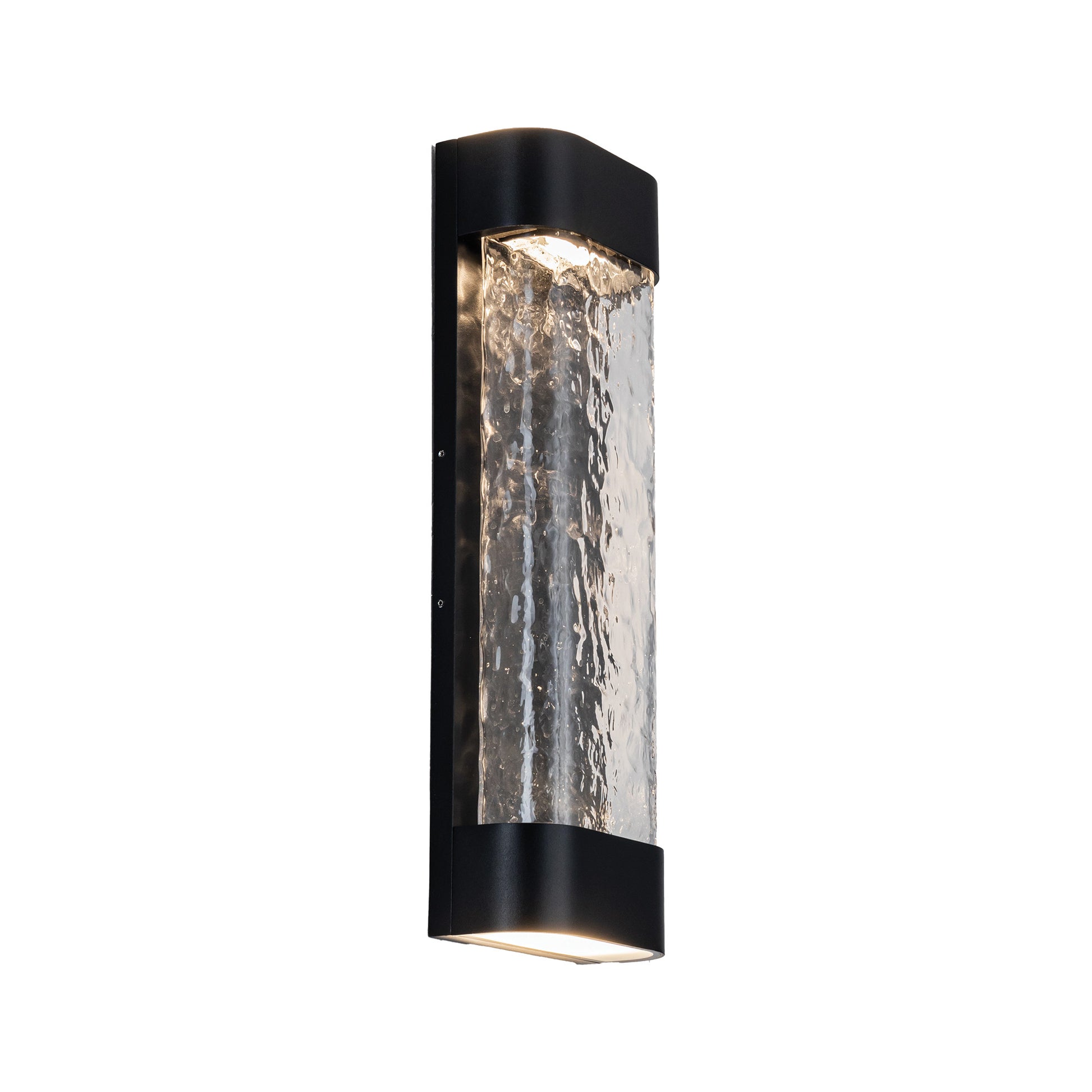 Moondew 18-in Black LED Exterior Wall Sconce