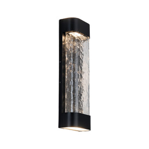 Moondew 18-in Black LED Exterior Wall Sconce