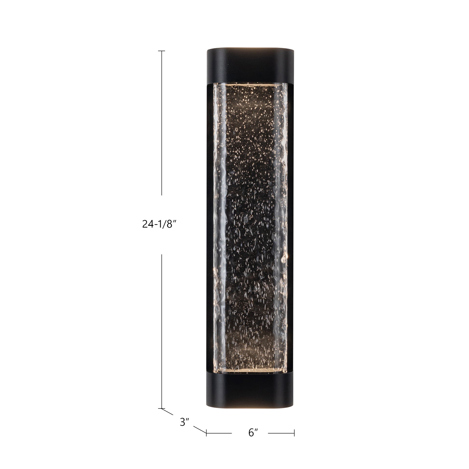 Moondew 24-in Black LED Exterior Wall Sconce