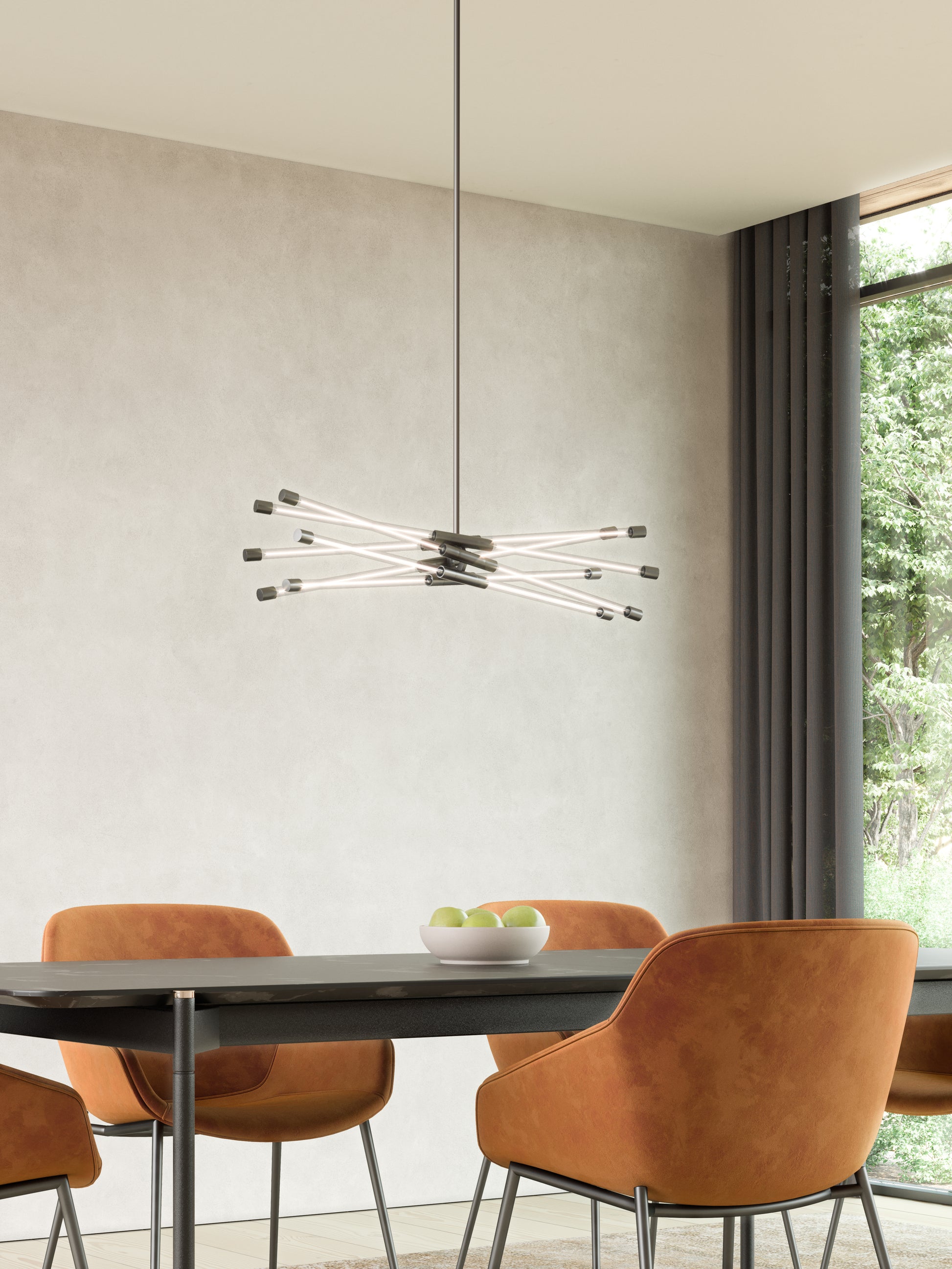 Motif 26-in Black LED Linear Pendant